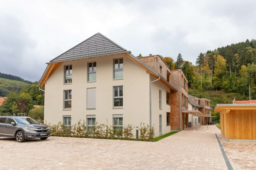 Mehrgeschossiges Holzhaus, Ansicht 1